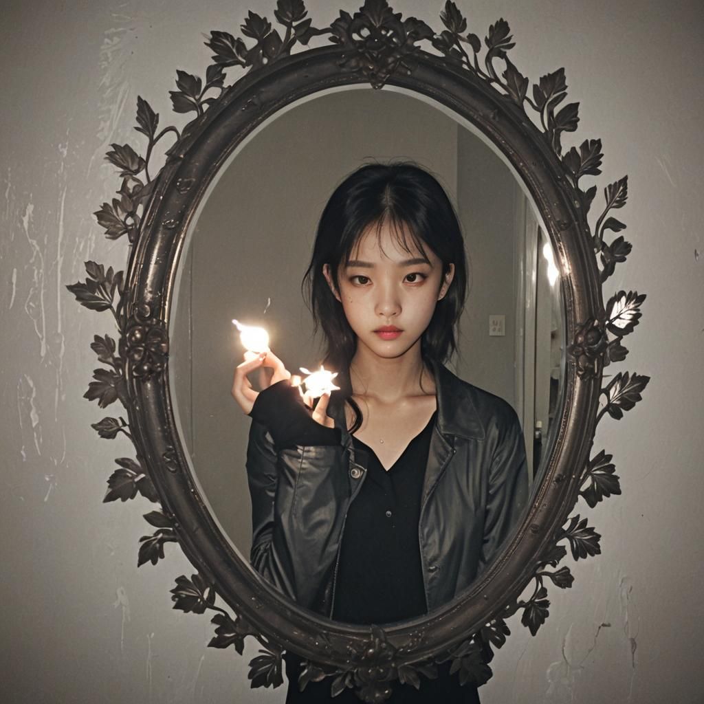 Introspective Mirror: Detailed Fantasy Concept Art