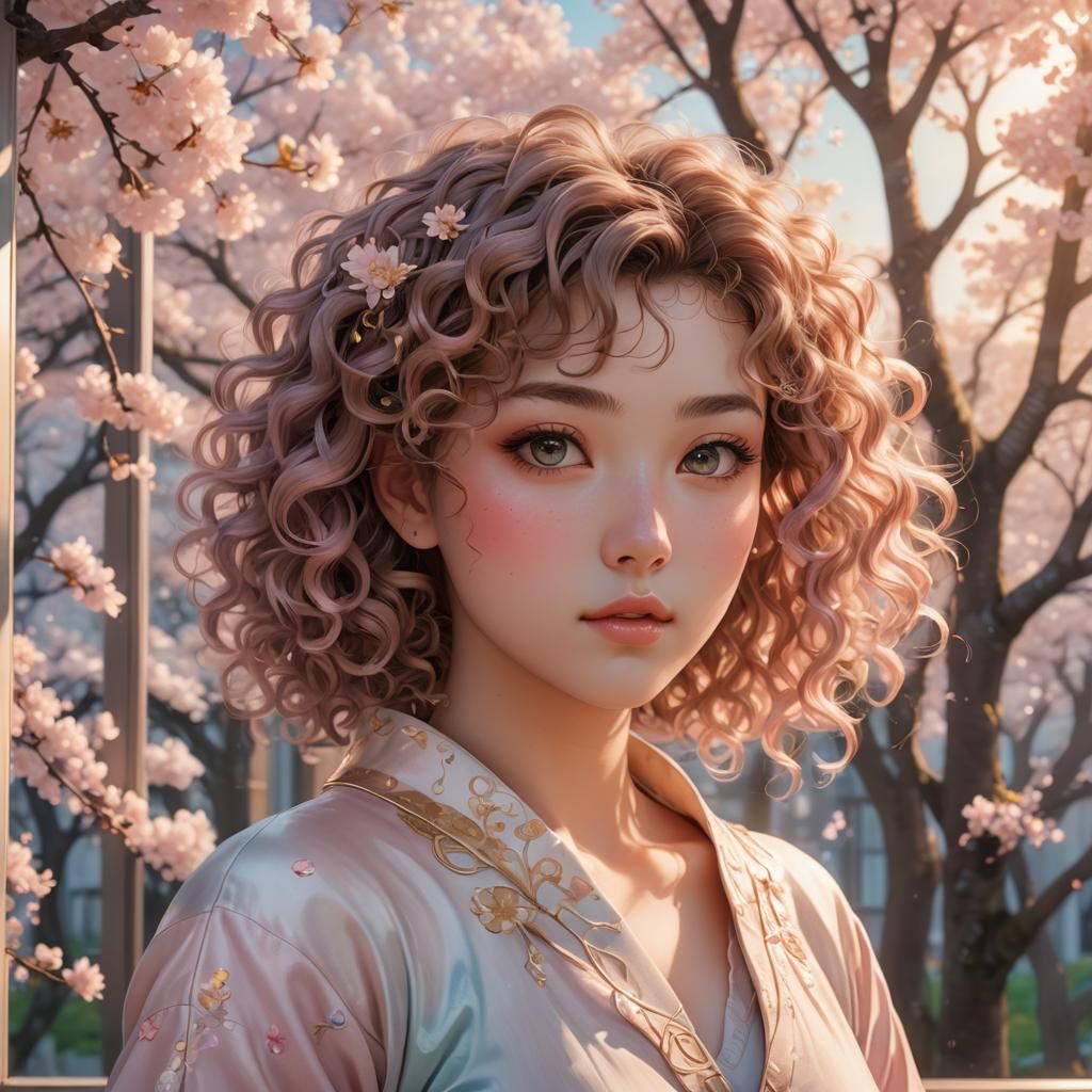 Anime Girl Portrait in Pastel 3D Art Style