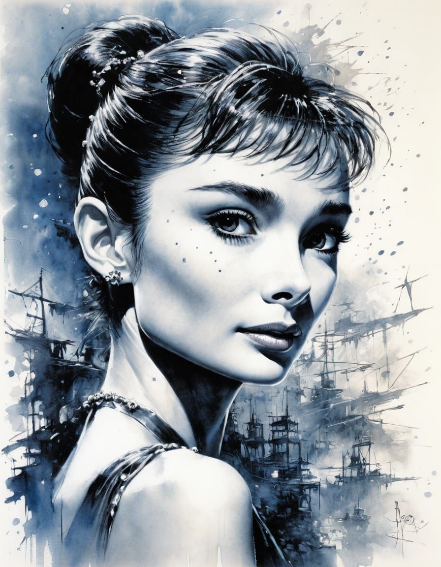 Audrey Hepburn in Mixed Artistic Styles