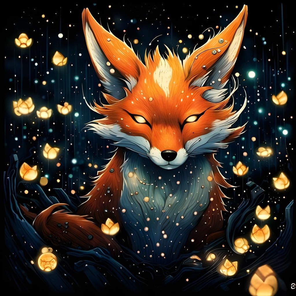 Enchanting Young Kitsune Spirit