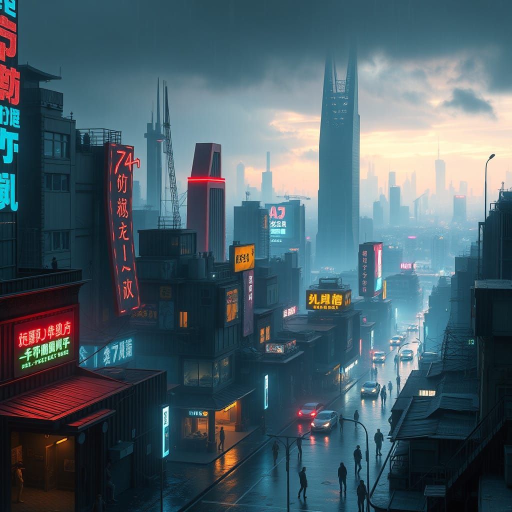 Futuristic Metropolis in Perpetual Twilight