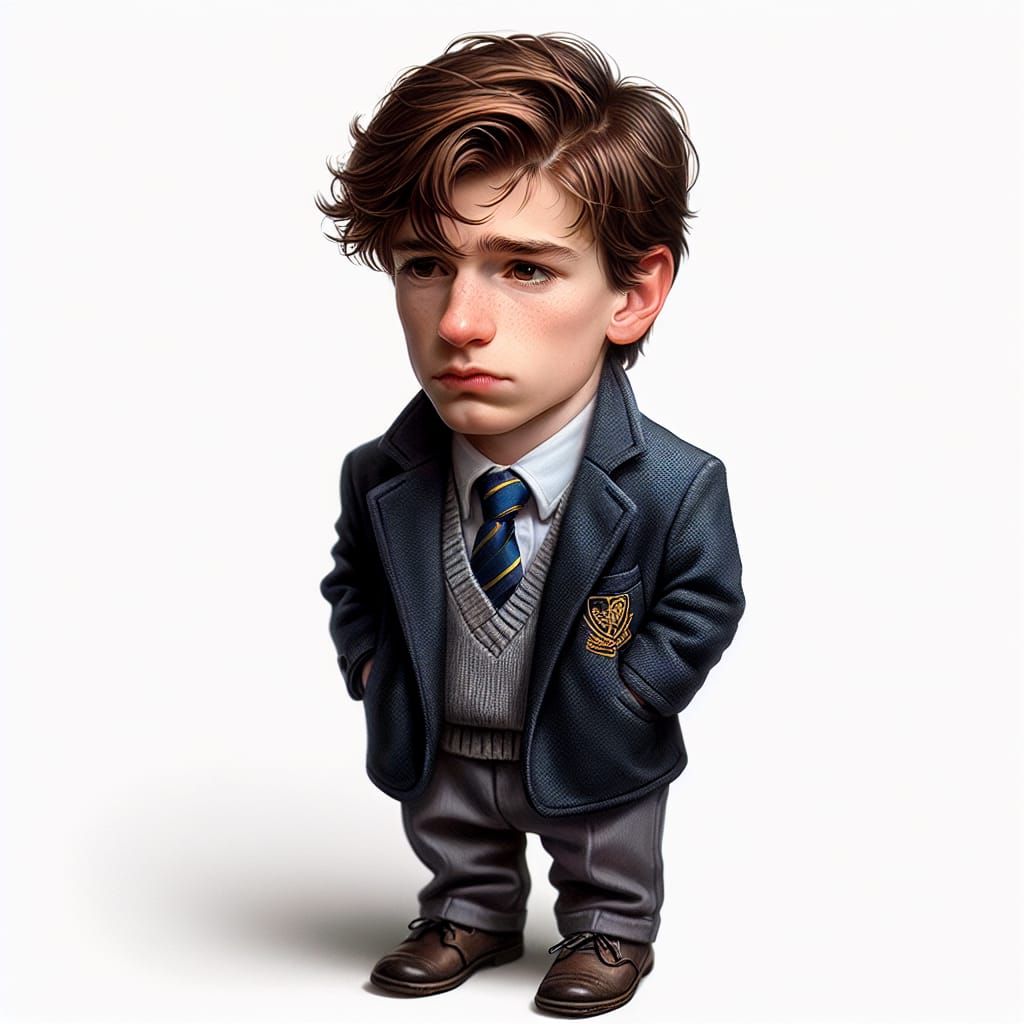 Adorable Young Scholar in Deep Thought