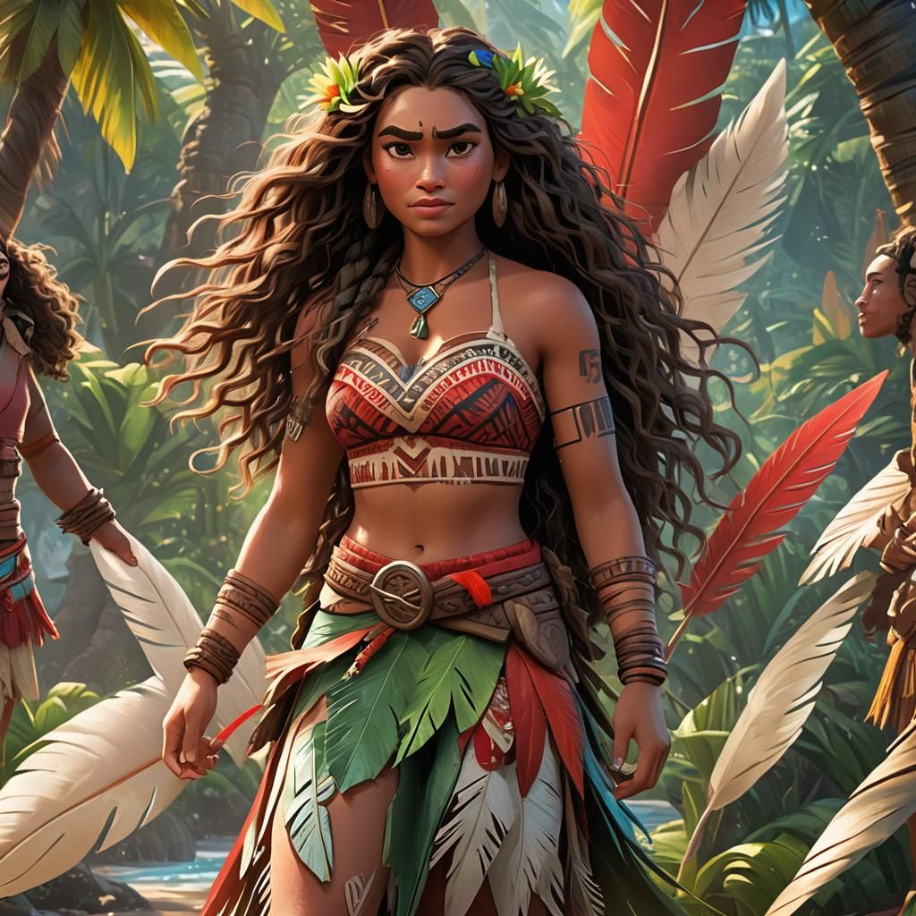 Moana Portrait: Hyperdetailed Artgerm Style