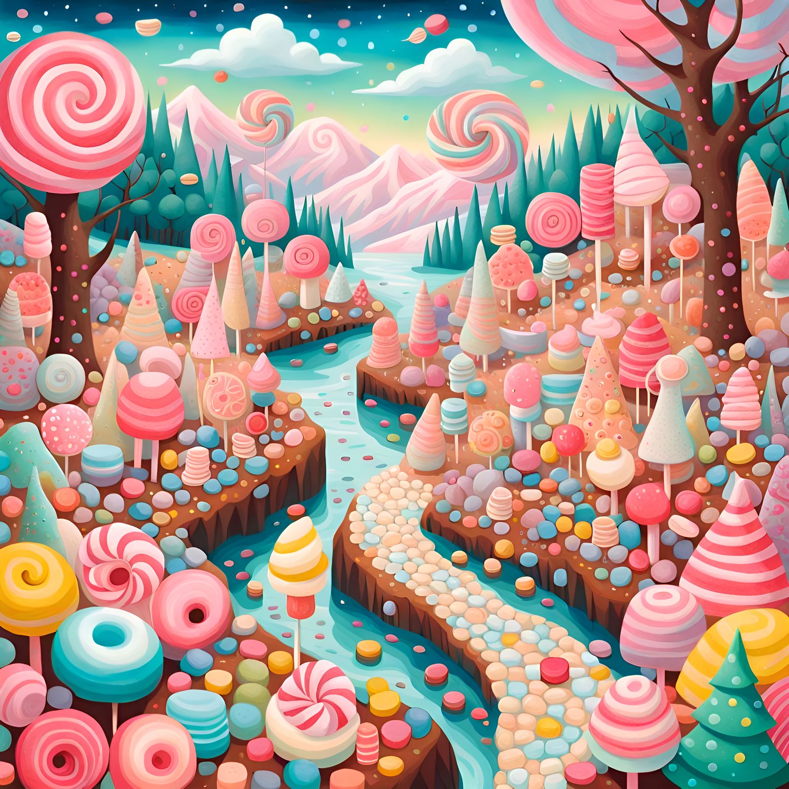 Sweet Fairytale Candy Land Dreamscape