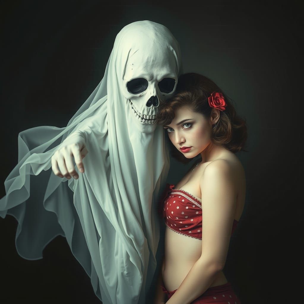 Distorted Portrait of a Ghostly Encounter