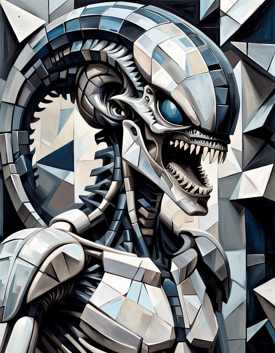 Cubist Xenomorph Fragmentation in Prism Shards