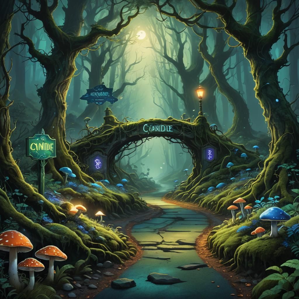 Mystical Forest Road to Cyanide: Fantasy Concept Art