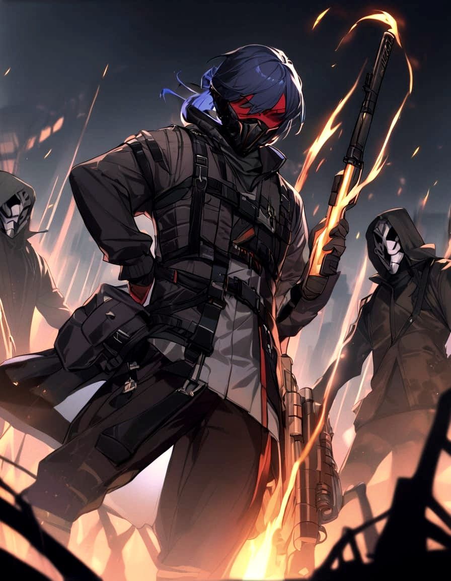 Dark Gothic Bishounen Master of Flames