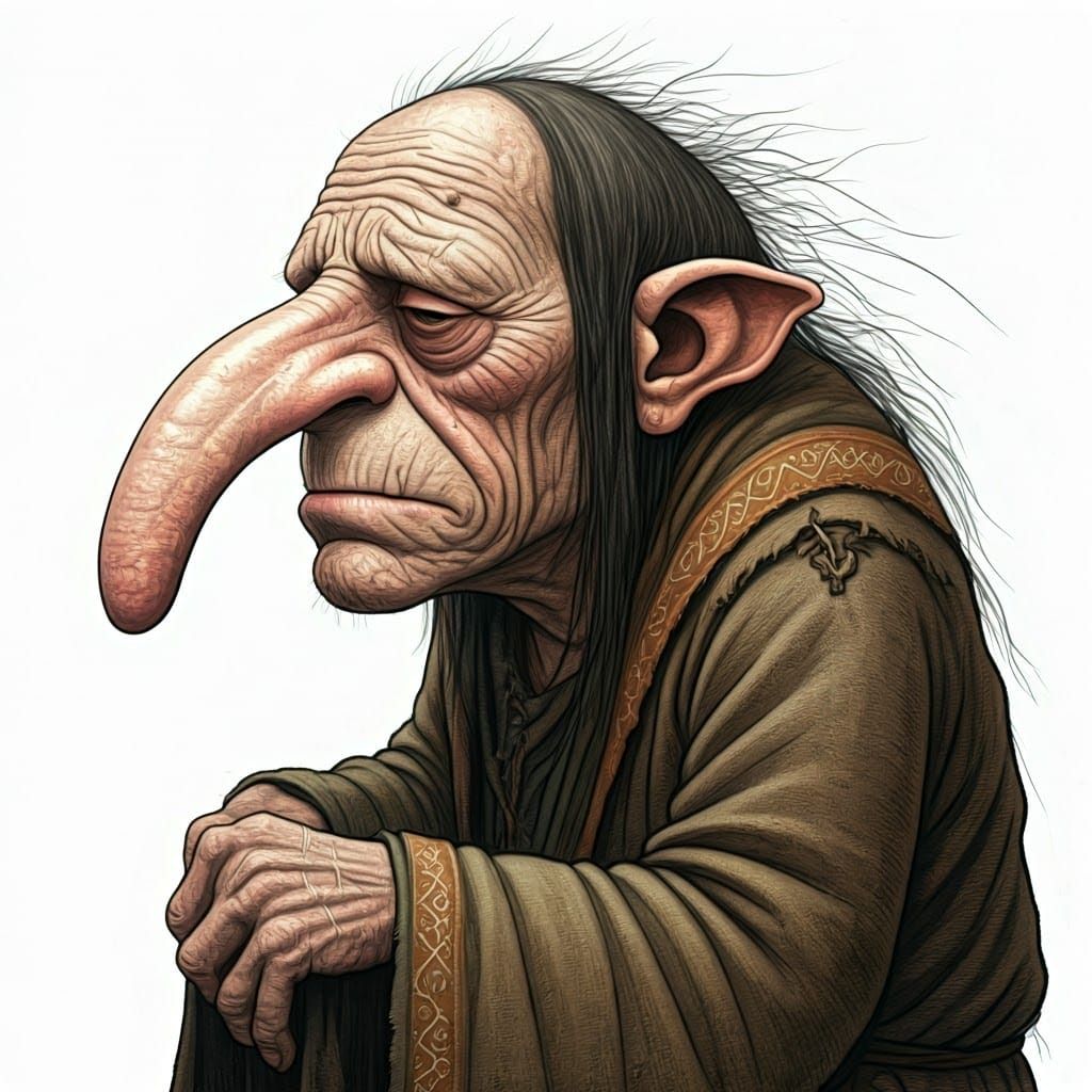 Introspective Troll in Earth Tones