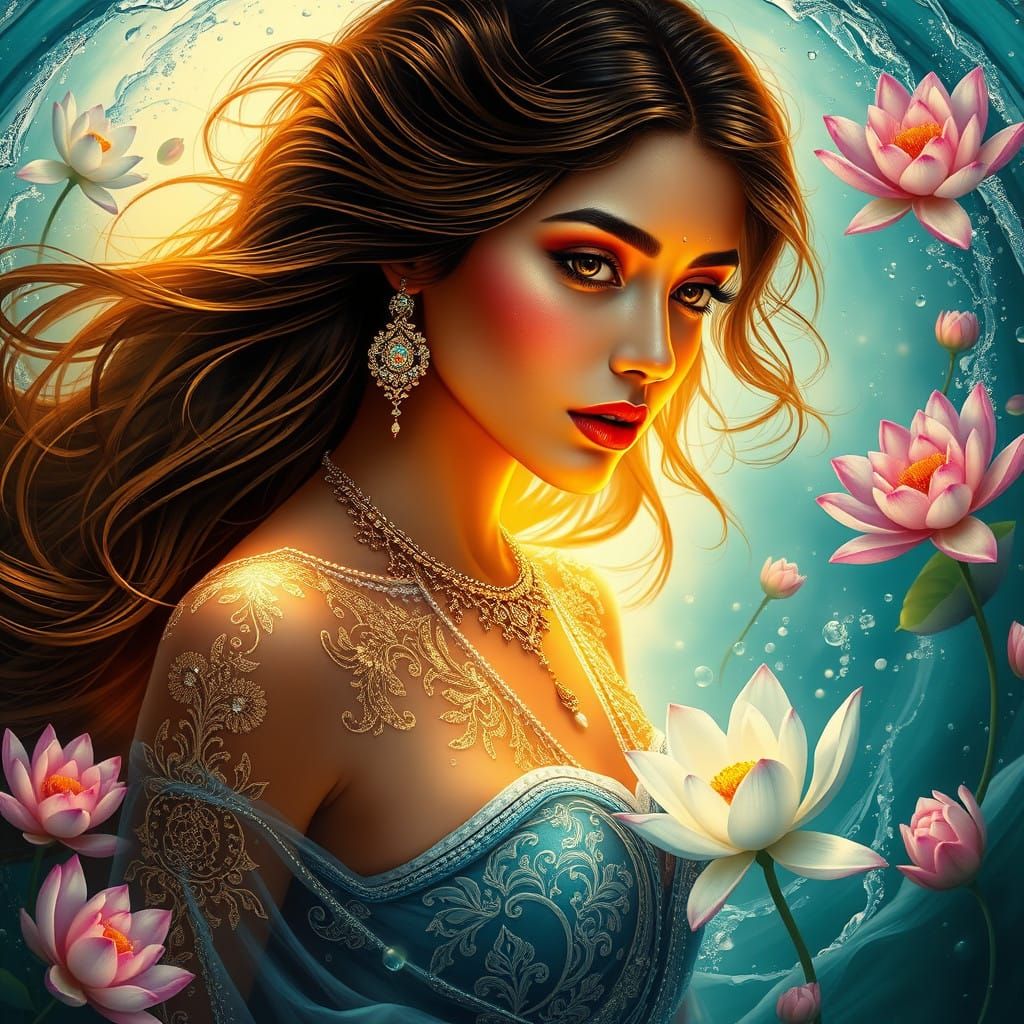 Ethereal Beauty in a Water's Embrace