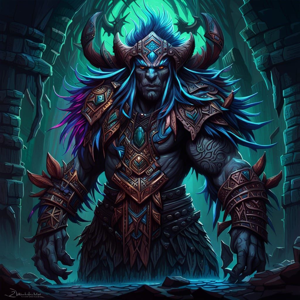 Primordial tribal warrior