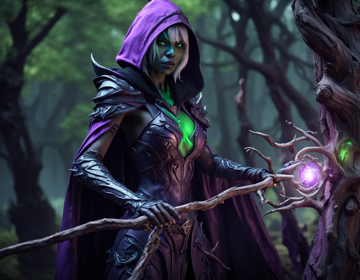 Drow Warlock Summons Demon: 3D Game Cinematic
