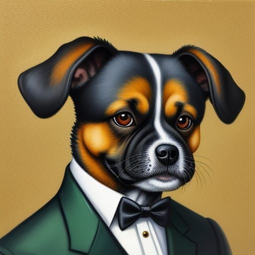 Anthropomorphic Impressionist Dog