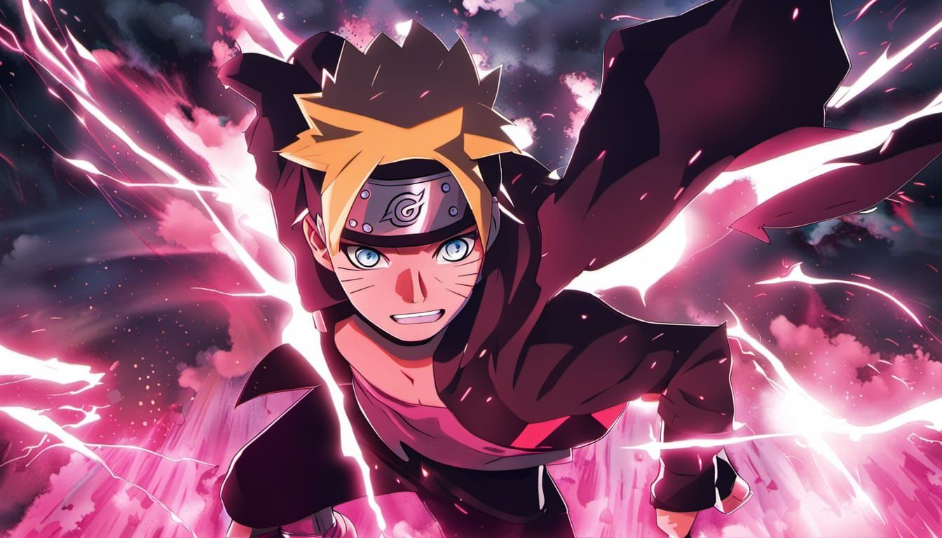 Boruto Anime Splash Art in 8K with Dynamic Lighting