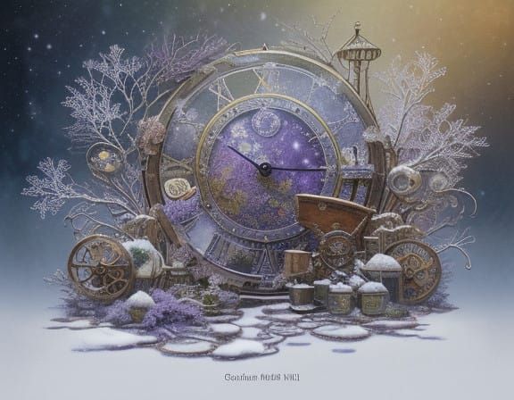 Steampunk Winter Wonderland in Vibrant Hues