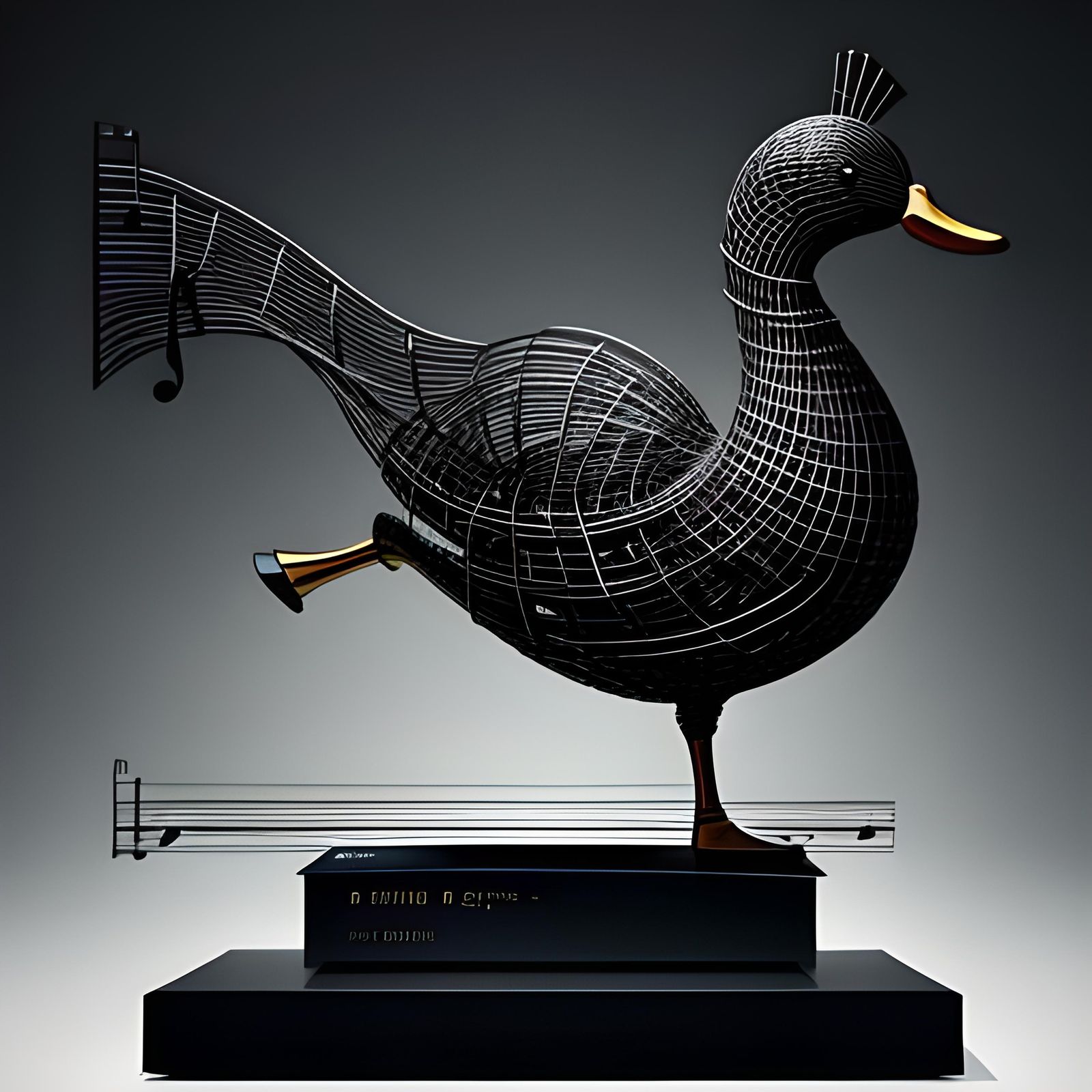 Musical Duck Wireframe Dance