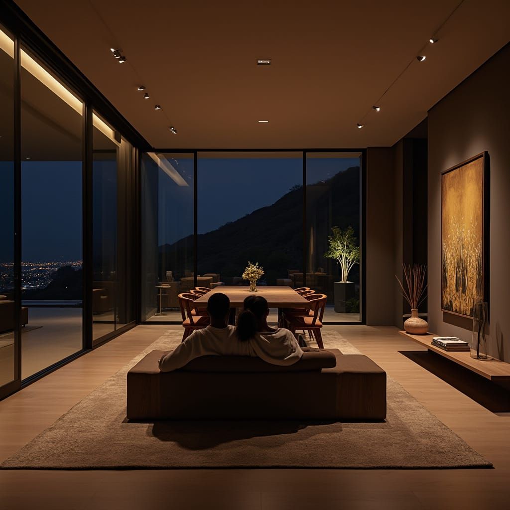 Romantic African Couple in Sumptuous Interior