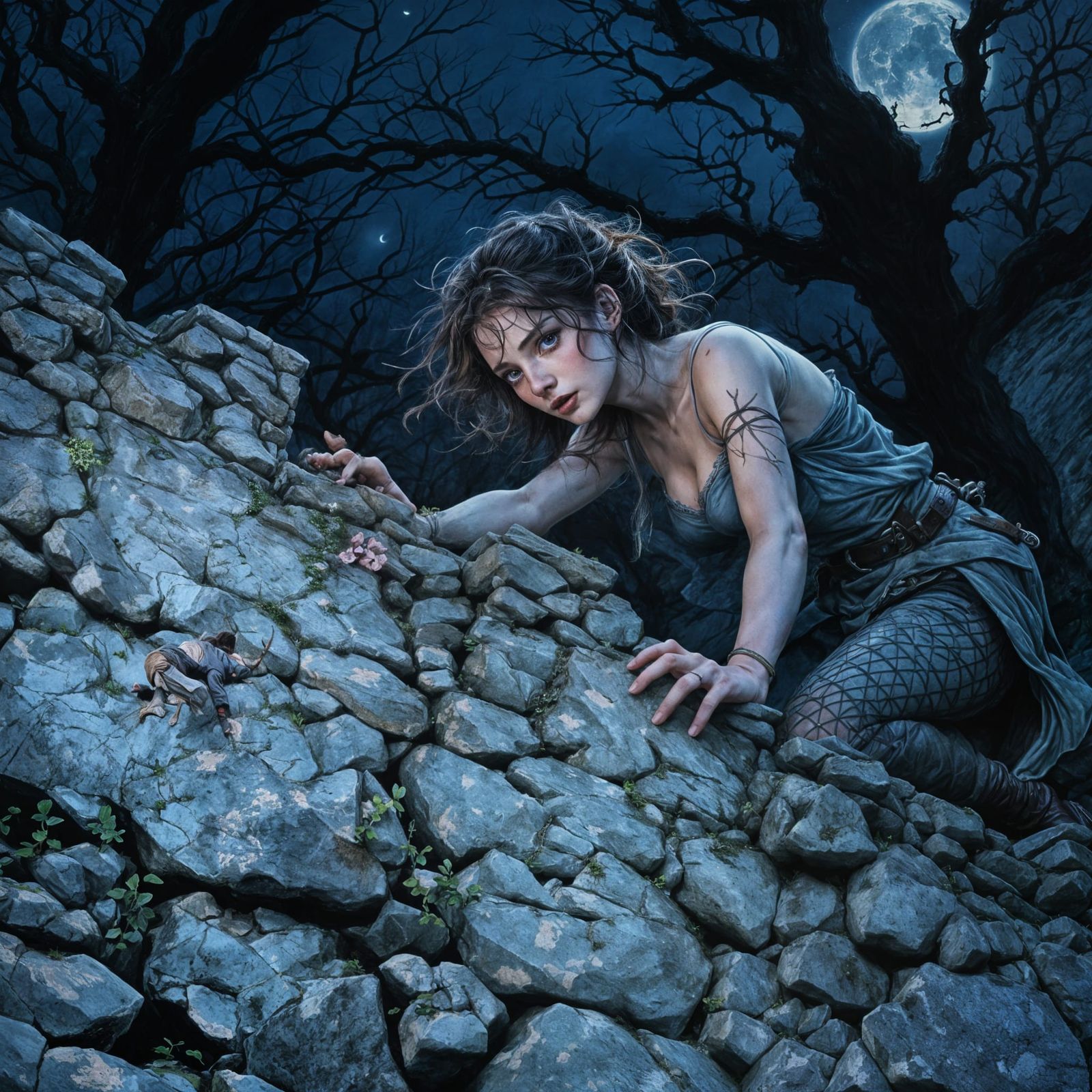 Midnight Thief Ascends the Wall in Pastel Hues