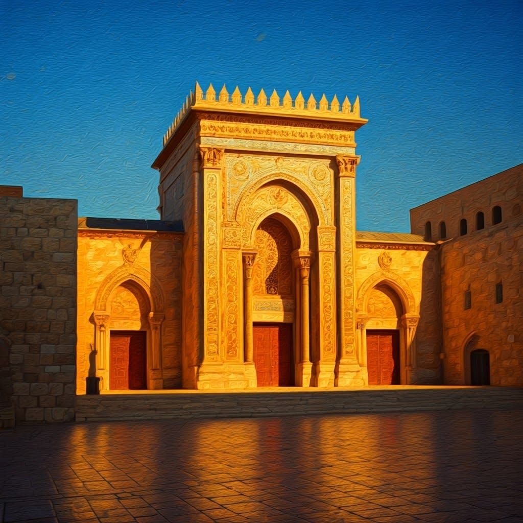 Golden Jerusalem Temple in Ancient Byzantine Style