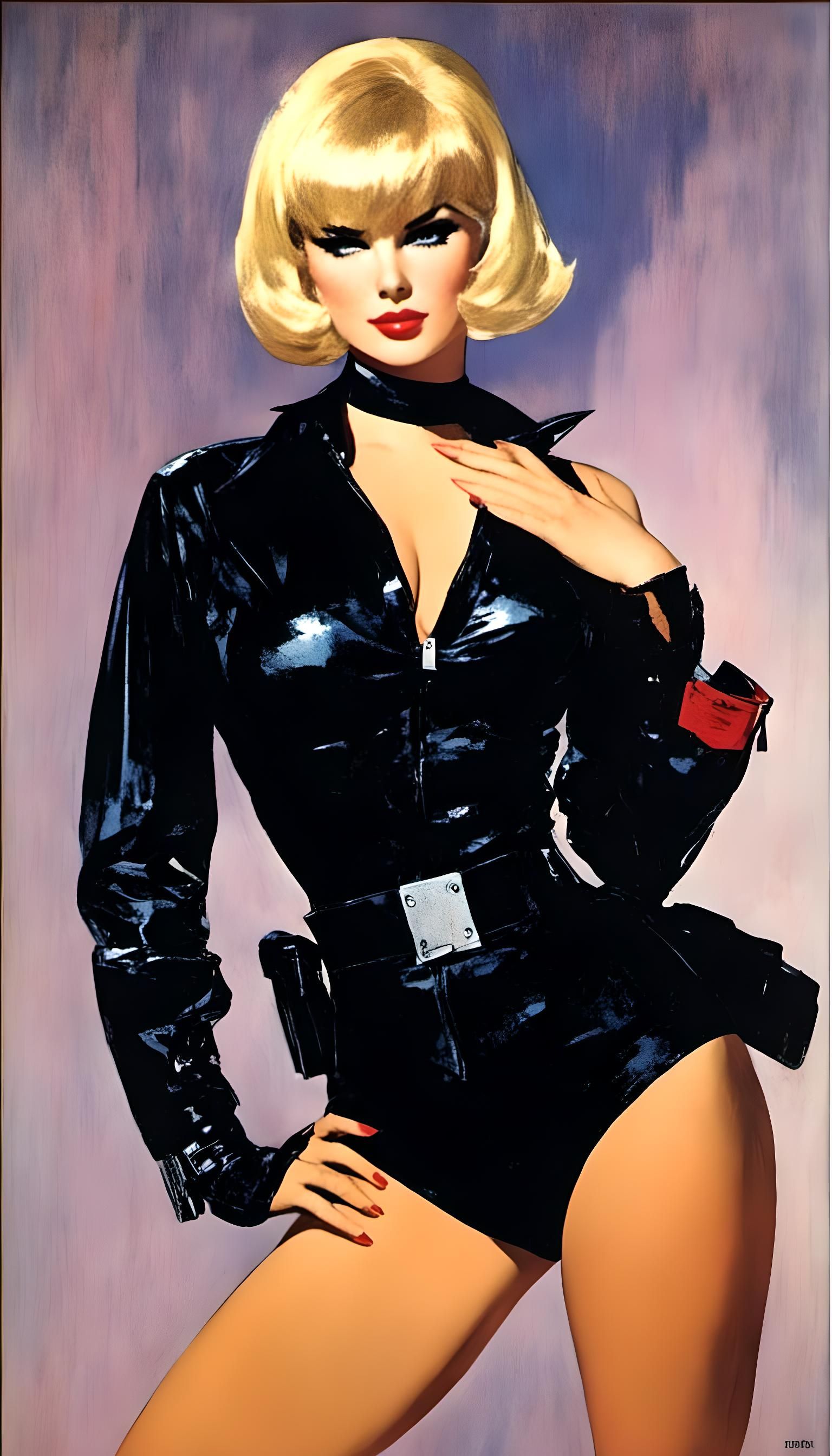 Beautiful Woman in Tactical Gear: Impressionism Style