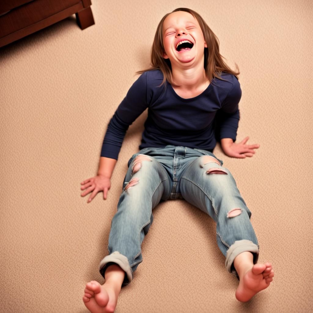 Literal Rolling on The Floor Laughing