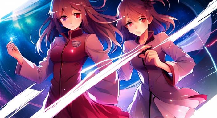 Glimmering Astral Express Railway in Galactic Sci-Fi Landsca...