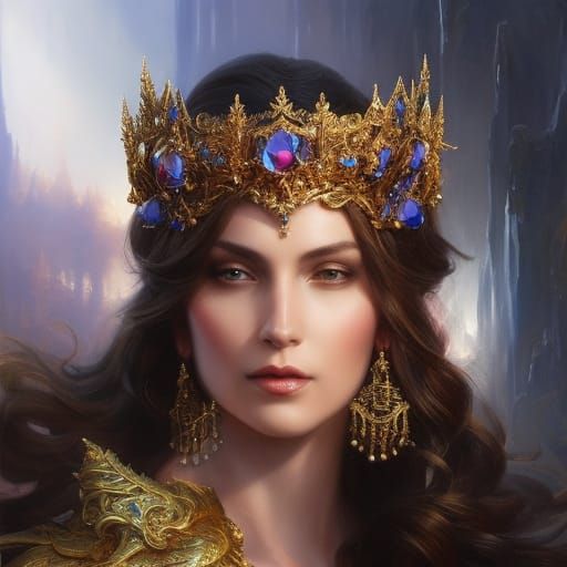Intricate Royal Crowns Concept Art