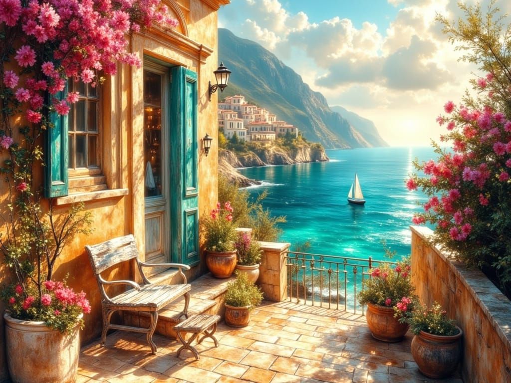 Mediterranean coastal town