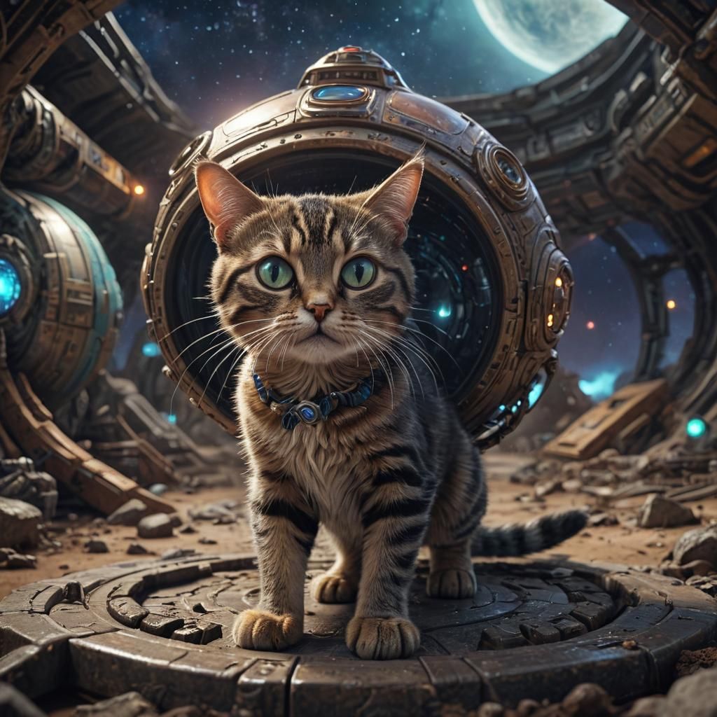 Alien Cat Zog's Galactic Adventure: Matte Painting