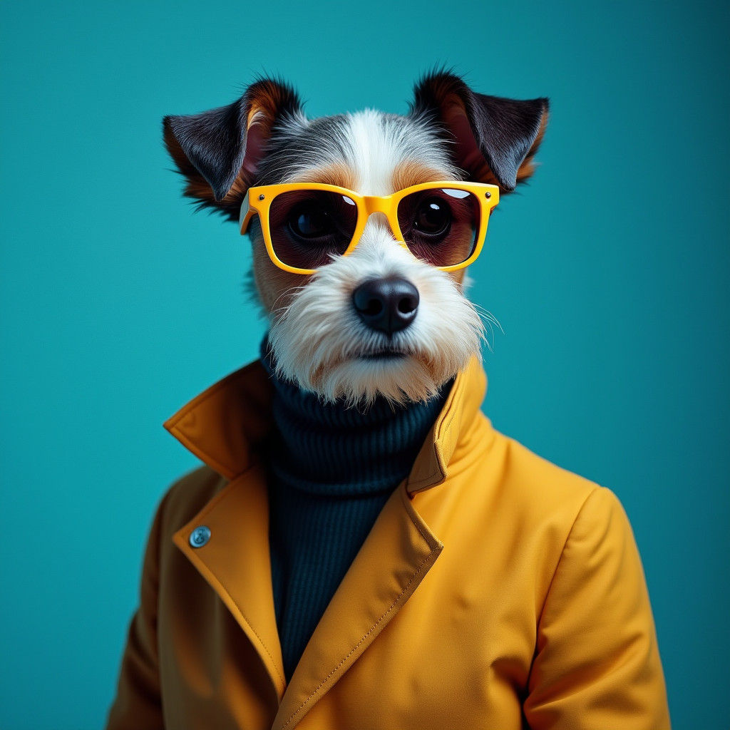 Dog in Space Age Fashion, 1960s Style