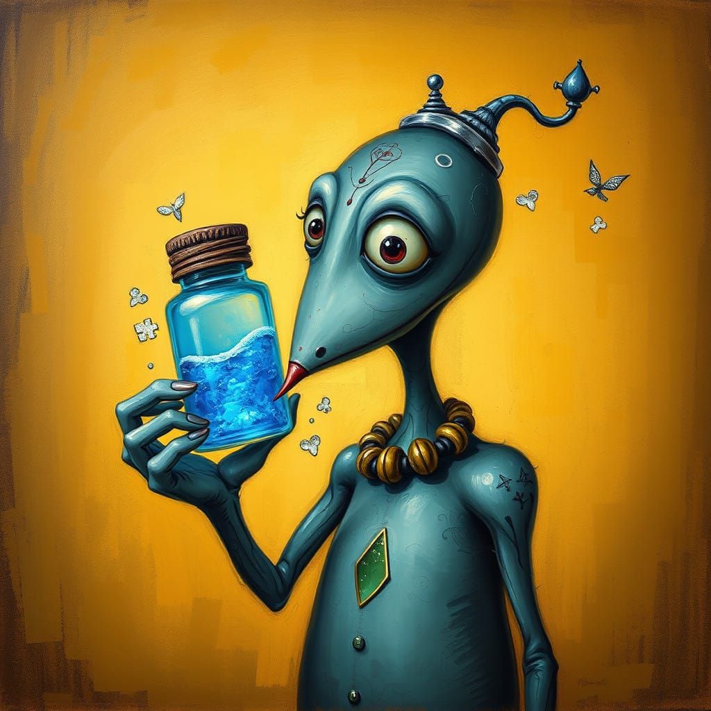 Whimsical Girl Ponders Mysterious Puzzle Clue