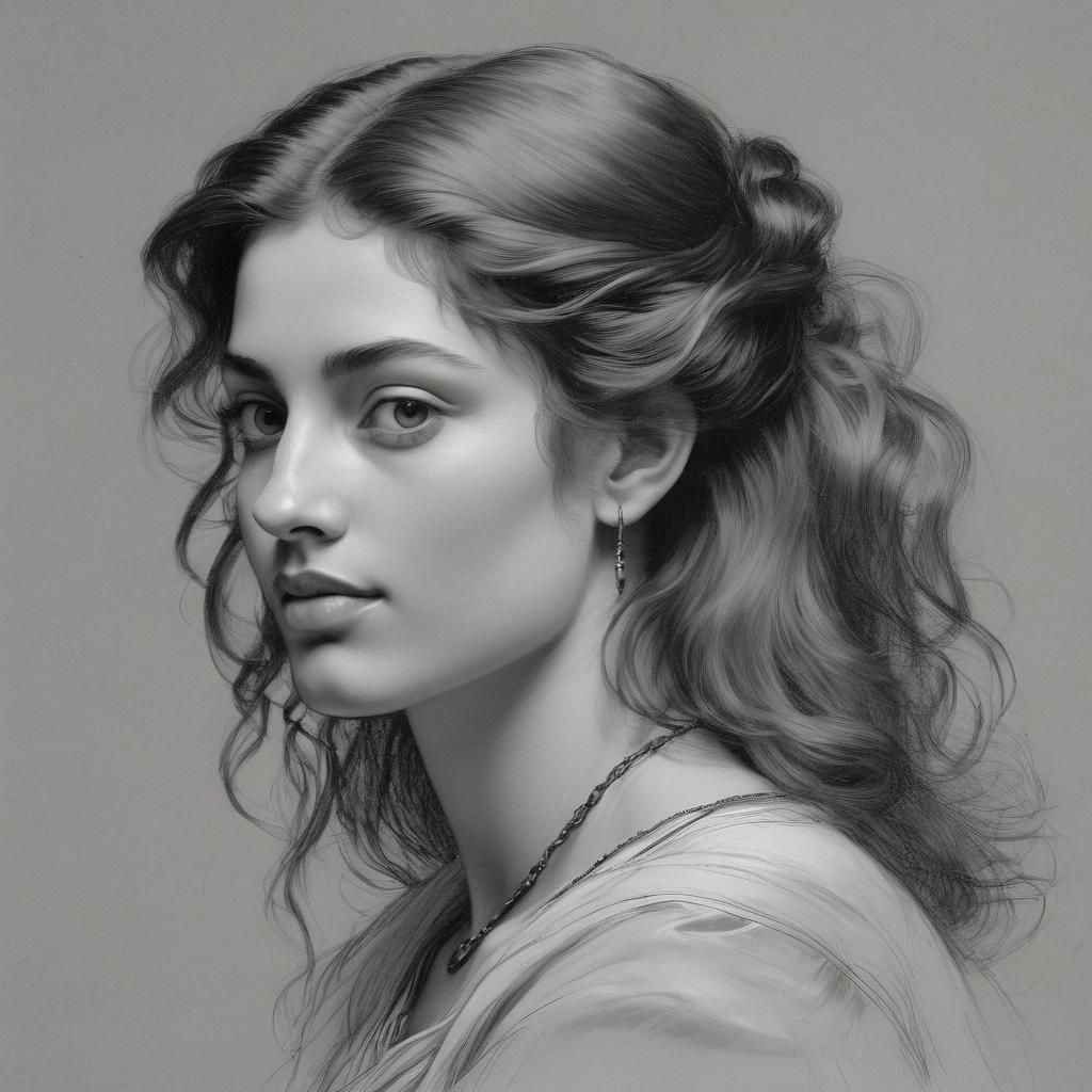 Hyperrealist Pencil Portrait of Rosina Ferrara