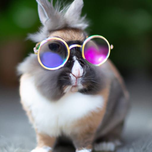 Lennon Bunny Rabbit with Funky Eyeglasses