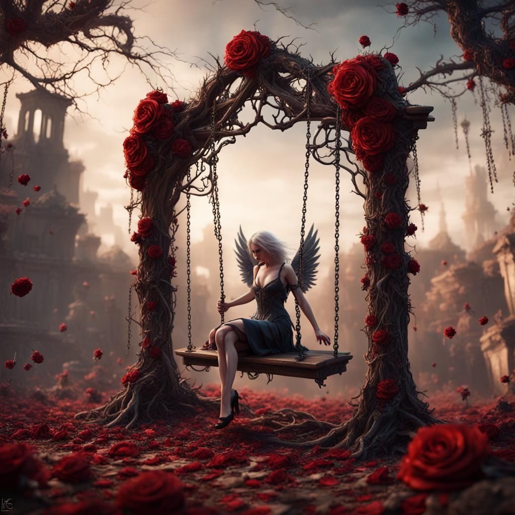 Fallen Angel on Thorn and Rose Swing