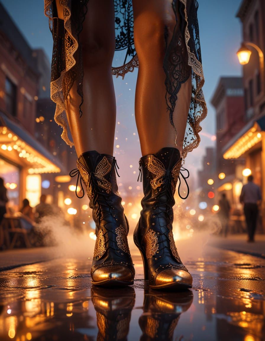 Indian Woman in Leather and Lace Concept Art