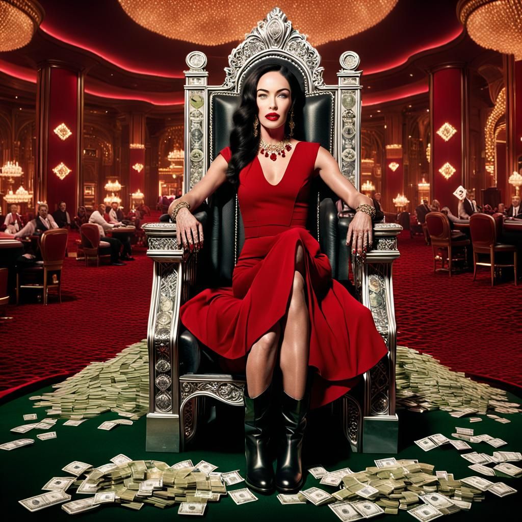Megan Fox as Casino Queen on Throne