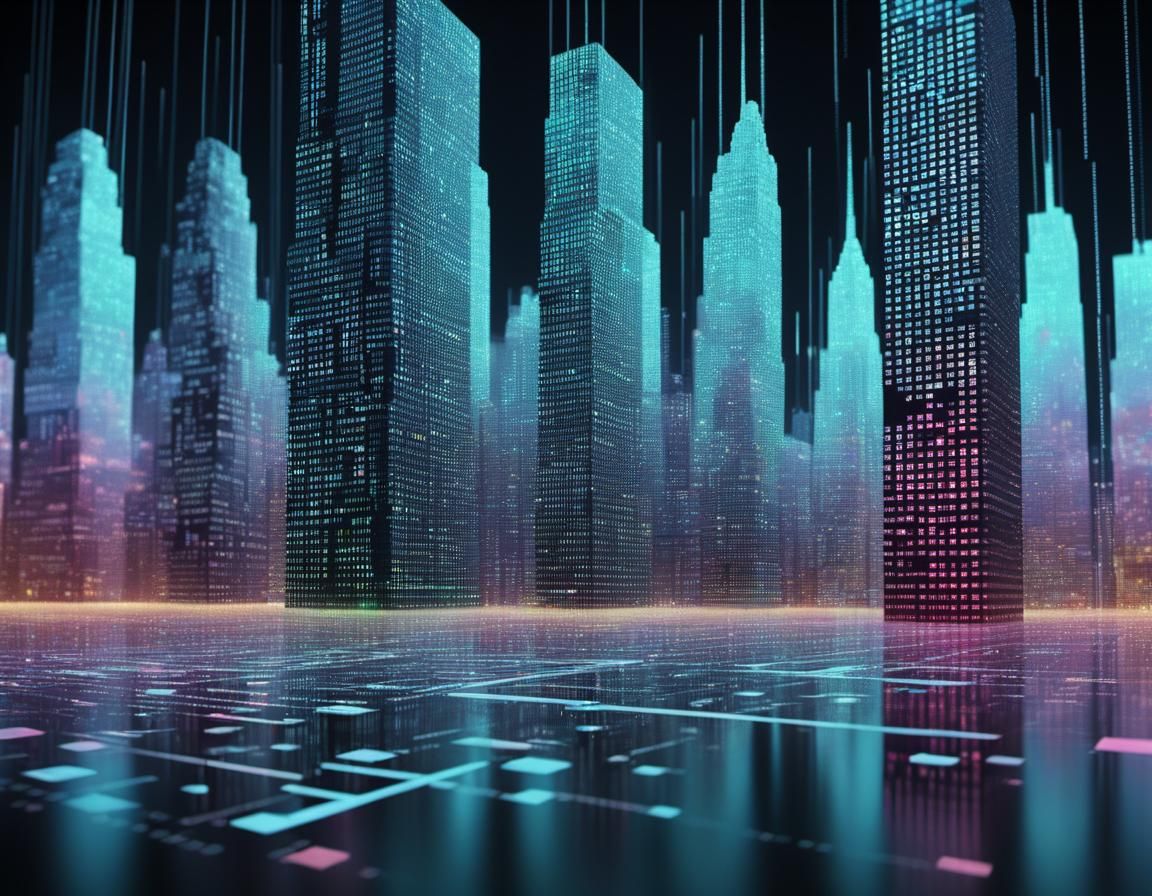 Holographic Binary Code City Vision