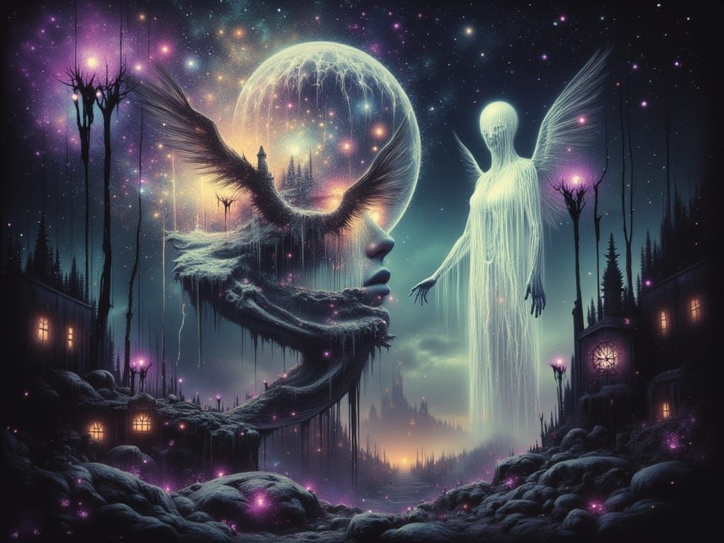 Ethereal Spirits in a Surreal Dreamscape