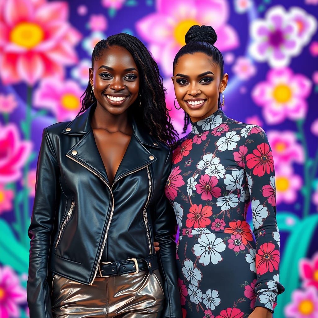 Futuristic Women in a Takashi Murakami Inspired Anime Style