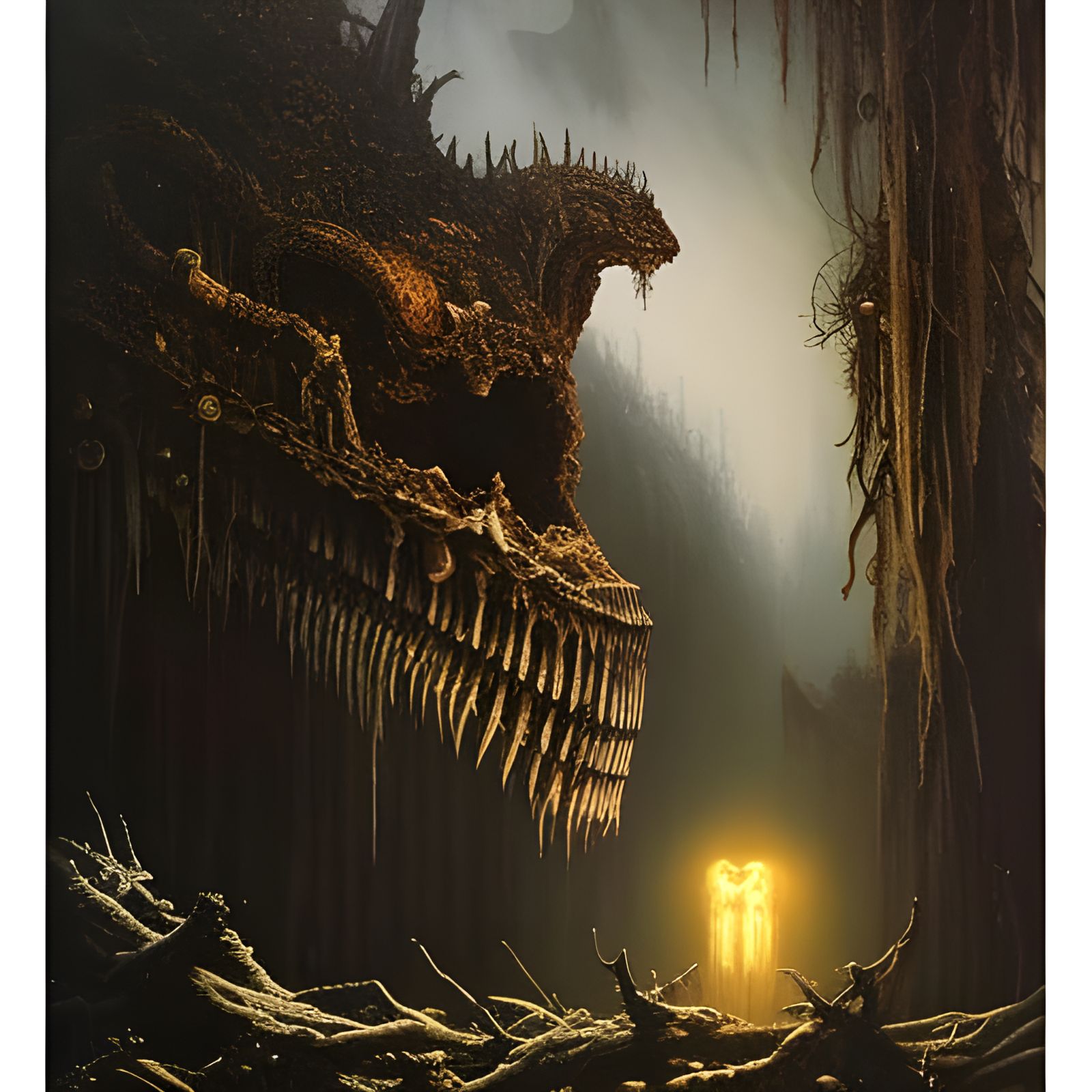 Charon on the River Styx: Dark Fantasy Art