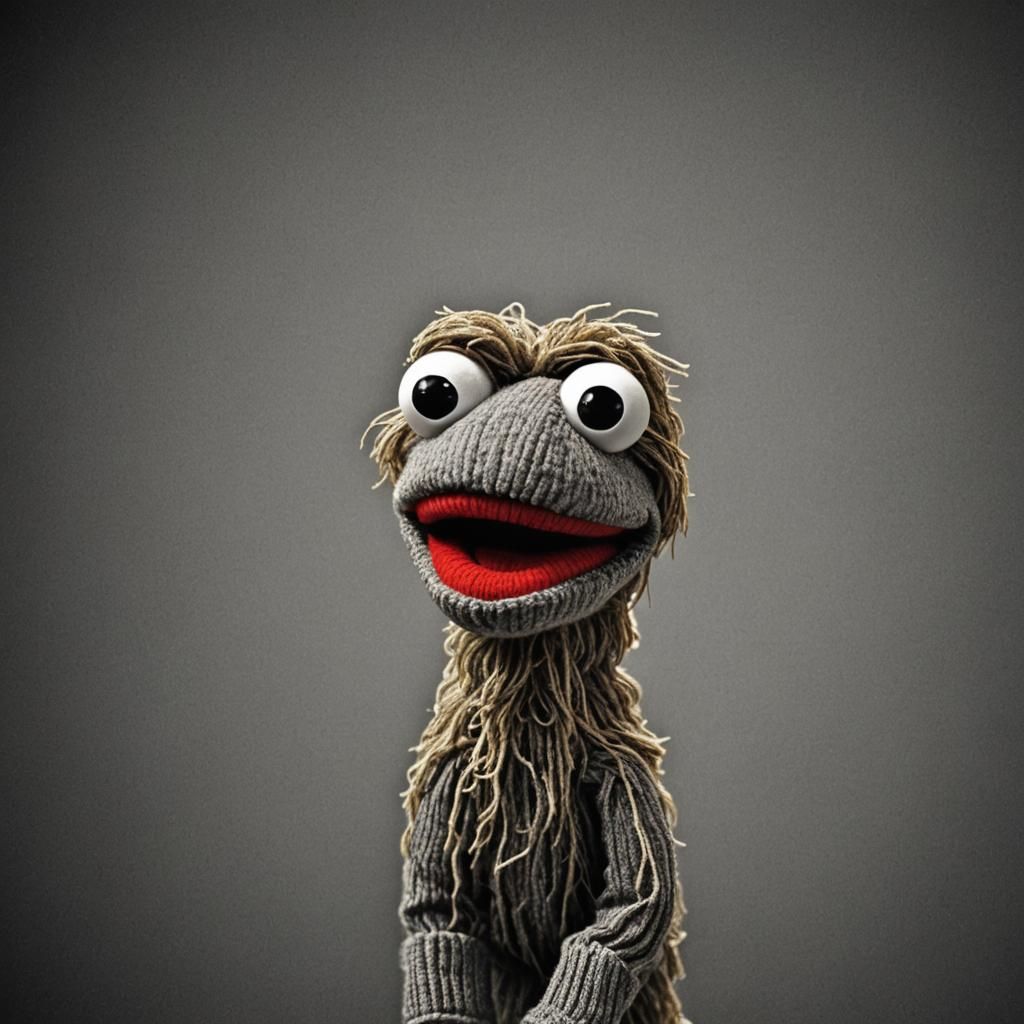 Hyperrealistic Sock Puppet with Intricate Details