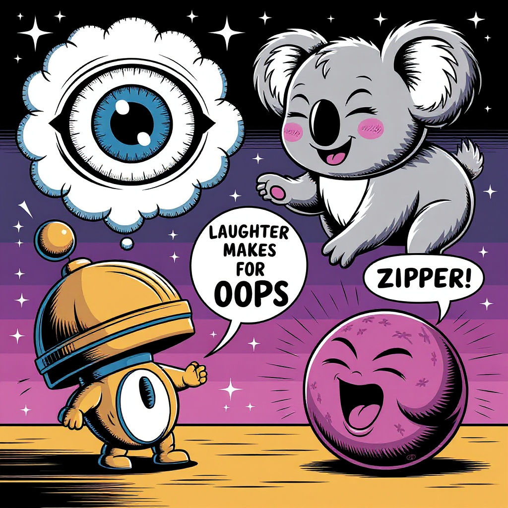 Whimsical Cloud Forms a Vibrant Hat in a Joyful Scene