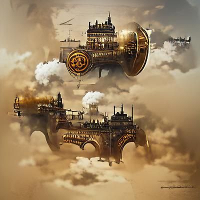 Steampunk City Concept Art in High Definition