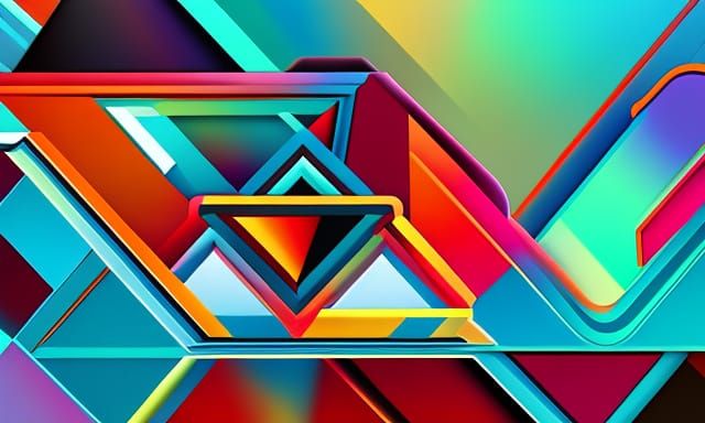 Geometric Fauvism: Cubist Art Deco Painting