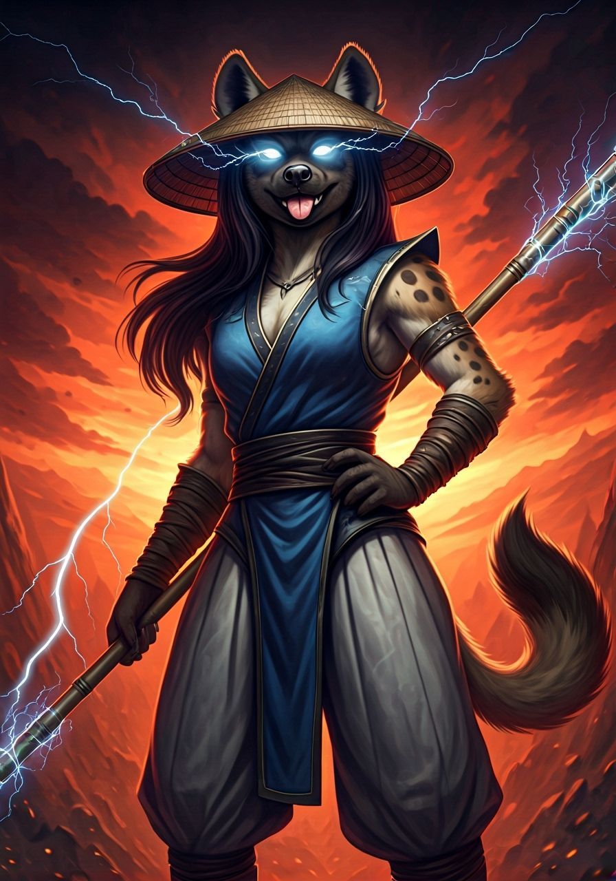 Furry Thunder Goddess of Mortal Kombat in Digital Art