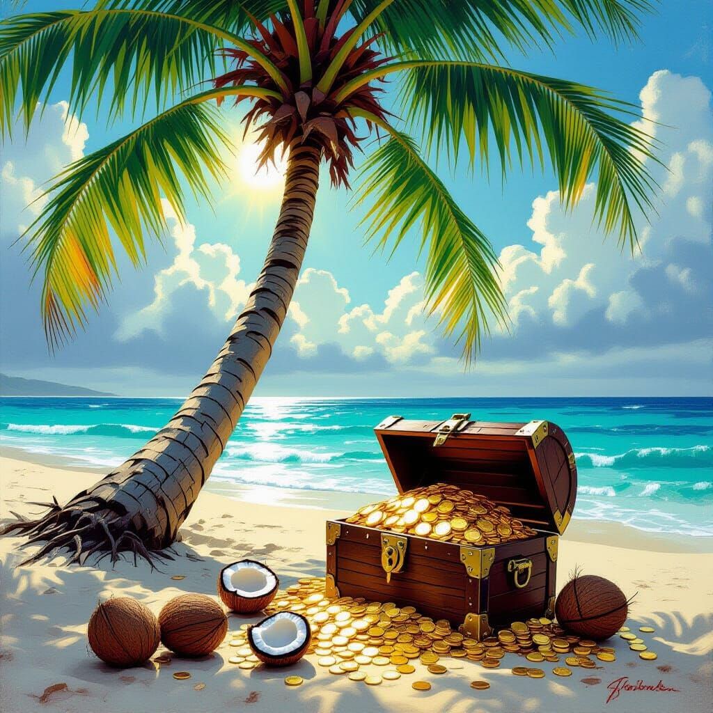 Treasure Island with Palm, Shishkin and Rousseau