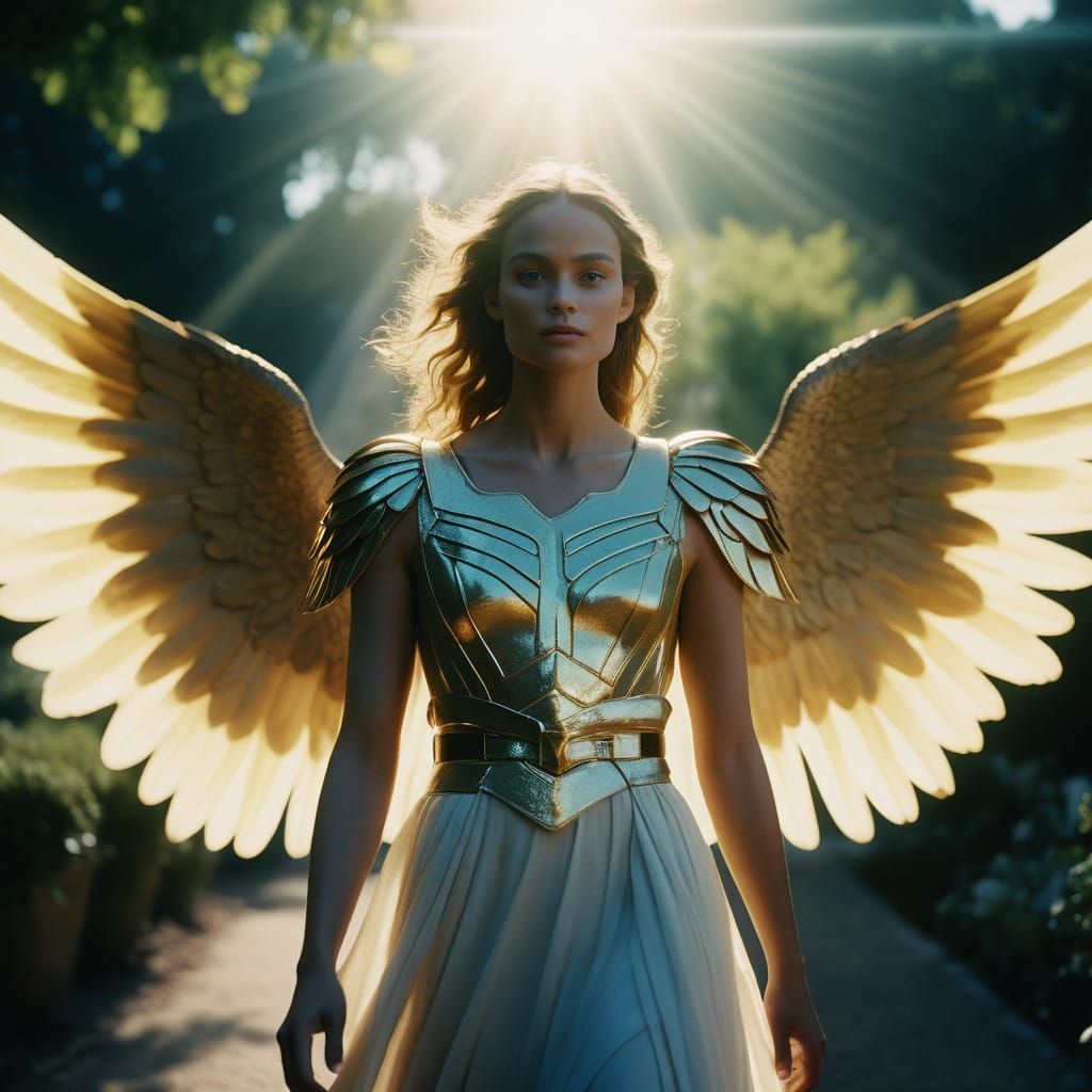 Ethereal Archangel Struts Down Celestial Runway