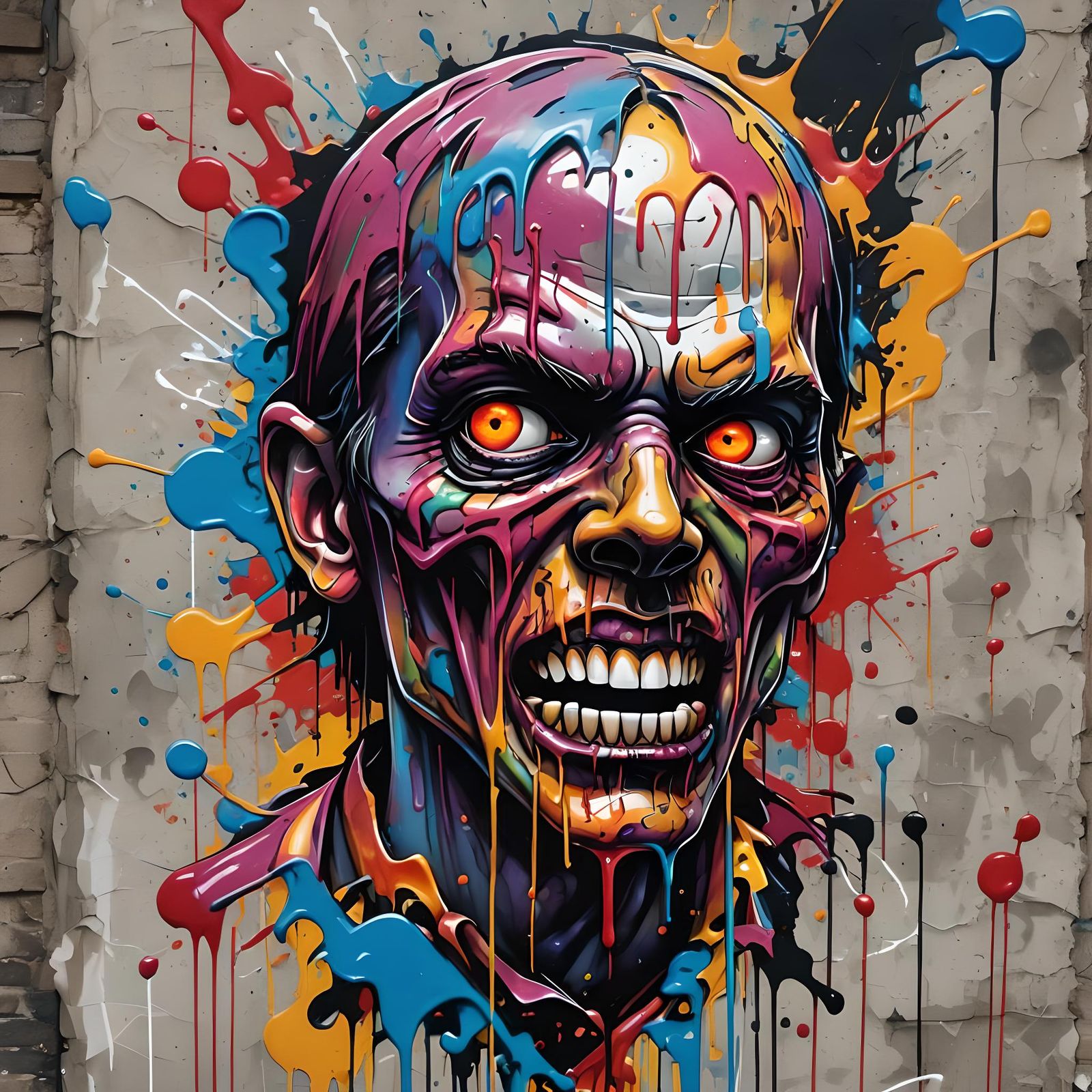 Psycho Killer Graffiti Art in Street Style
