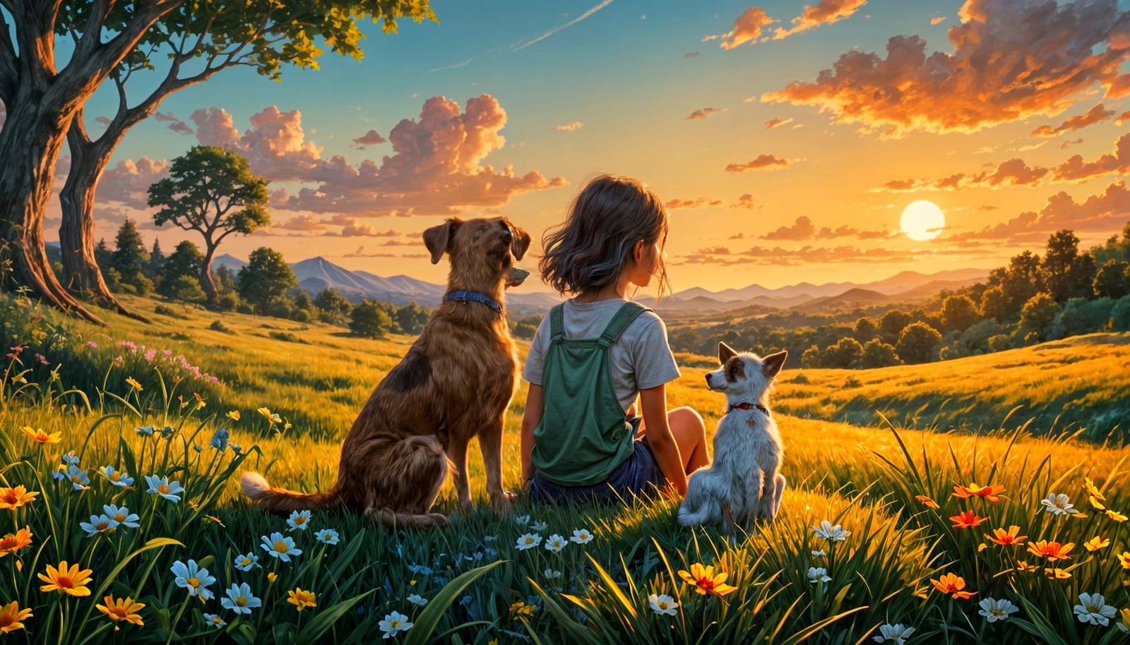 Whimsical Sunset Moment Captured in Soft Pastel Colors