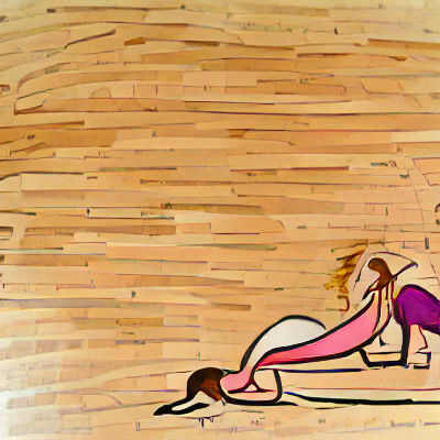 Woman in Leotard Crawling